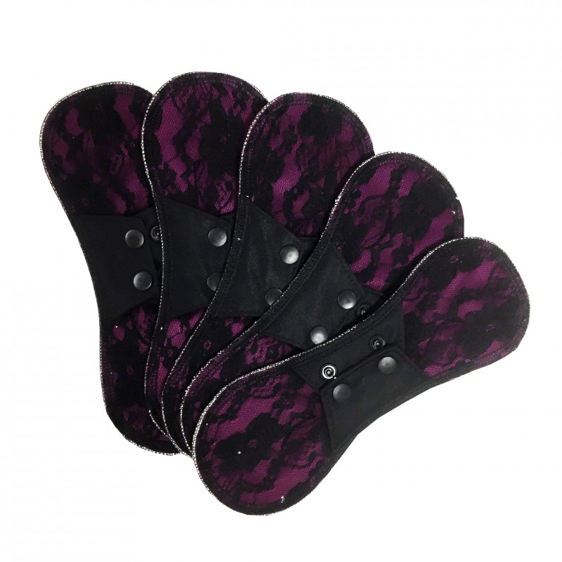 Sanitary pads - Purple lace - In stock